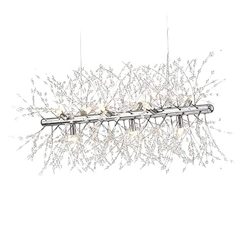 Plafonnier salon moderne rectangulaire pour sublimer une table manquante de luminosité