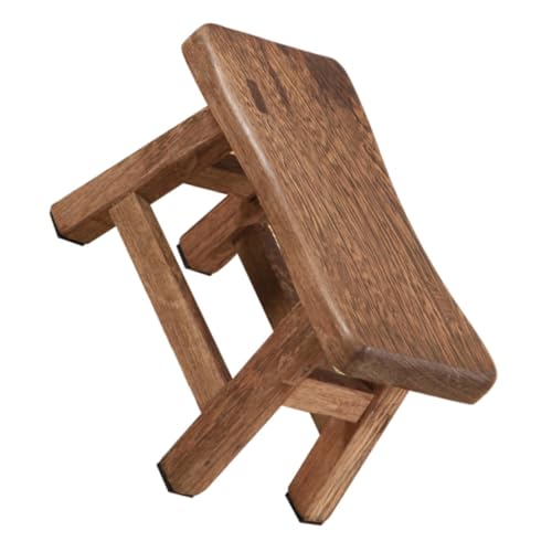VICASKY Rustic Wooden Step Stool Boys and Girls Foot Stool Small Wooden Bench for Bathroom Kitchen Living Room Versatile Easy Storage