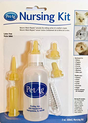 SMALL ANIMAL 2 OZ. NURSING BOTTLE WITH 5 NIPPLES & BRUSH PET AG