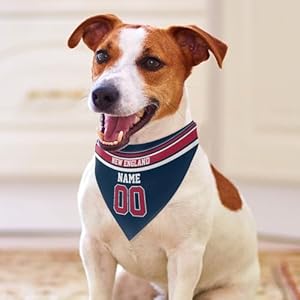 New England Personalized Dog Bandana Custom Design Name Number Dog Scarf Personalized Football Dog Bandana Gifts for Dogs Cats  Cucciolini Doodles New england personalized dog bandana custom design name number dog scarf personalized football dog bandana gifts for dogs cats   cucciolini doodles