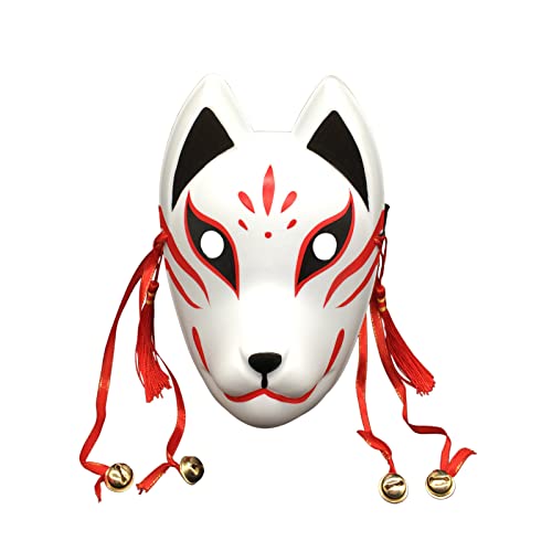 Masque de renard japonais kabuki pour bal masqué et Halloween