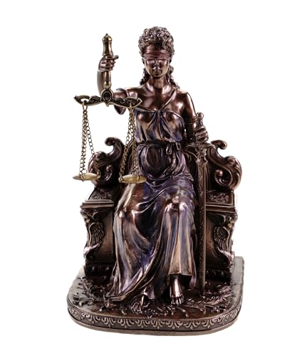 Justitia Thémis statuette en polyrésine bronze idée cadeau pour diplômé en droit - 2