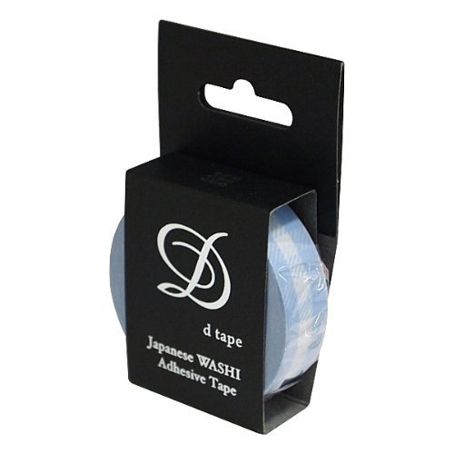 (業務用セット) 和紙マスキングテープD tape／チェック／15MM／ライトブルー DT15-CHECK-LB【&times;20セット】