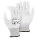 Majestic 37-3435 White Cut-Less Diamond Seamless Knit Glove with Polyurethane Palm Coating Cut Resistant Gloves, Large, 3 Pairs