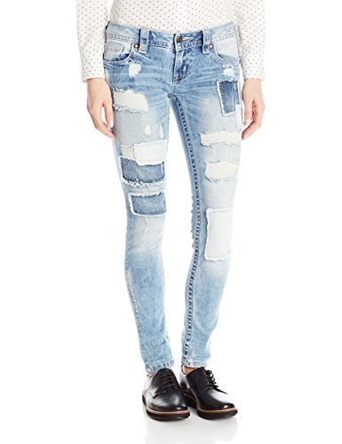 Miss Me Women's Patchwork Ankle Skinny Jeans