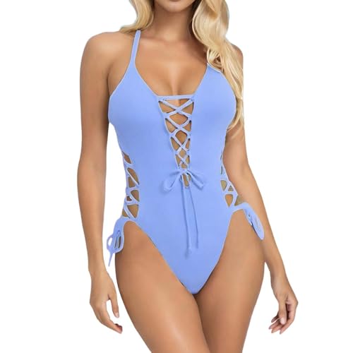 Traje de baño de una pieza premium con escote en V y acabados texturizados