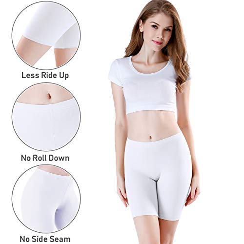 Image of wirarpa Women's Cotton Boy Shorts Underwear Anti Chafing Soft Biker Short Plus Boy Shorts Panties 4 Pack, Multicolor05-4 Pack