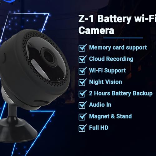 Image of 2MP Full HD Magnetic Mini Camera | 1080P Wireless Security Video Capture | Smart Motion Alerts & Loop Recording Monitoring | Supported by V380 Pro App (Mini Magnet)