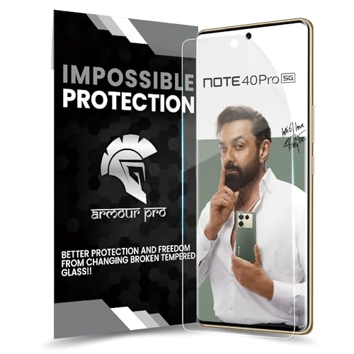 Image of ArmourPro Edge to Edge Screen Protector for Infinix Note 40 Pro, Note 40 Pro Plus and Zero 30 5G (6.78 Inch) with Easy Installation Kit | Crystal Clear, Case Friendly Coverage, Ultra Thin Membrane