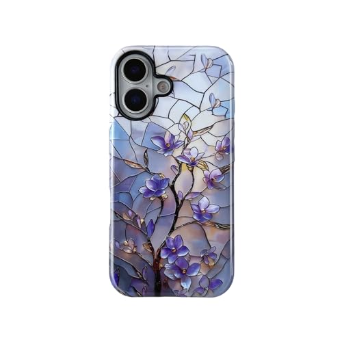 Coque pour iPhone 16 QLTYPRI antichoc avec étui protection double couche motif Alte Magnolie