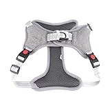 DGLDCSHUAI Haustiergeschirr, verstellbar, bequem, reflektierendes Hundewestengeschirr für mittelgroße und große Hunde