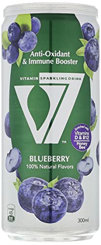 V7 vitamin sparkling drink 100% natural flavors - blueberry ...