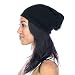 Grace Eleyae [Slap] Satin-Lined Sleep Cap and an Everyday Beanie, Black