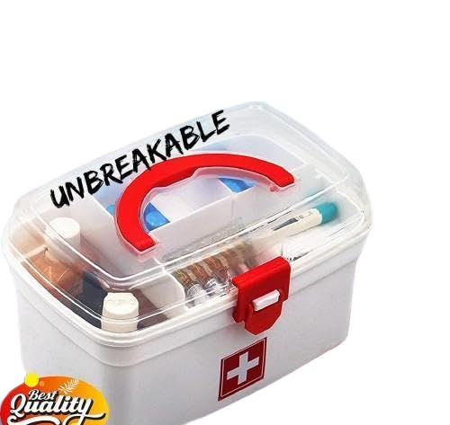 First Aid & Medicine Storage Box with Handle at ₹160 – Amazon