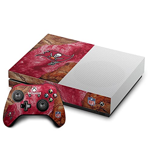 Skin Vinyle Xbox One S Tampa Bay Buccaneers NFL Effet Bois et Résine