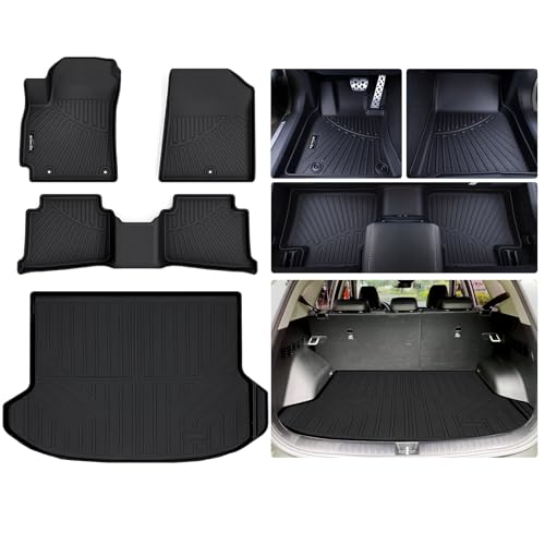 AltraVos Floor Mats & Trunk Mat for Kia Seltos 2021-2025 2026, TPE All Weather Automotive Floor Liners with Cargo Liner Accessories for Kia Seltos Accessories