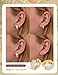 LOLIAS Small 14K Gold Plated Chunky Hoop Earrings for Women Hypoallergenic Silver Earrings Set for Sensitive Ears Non Tarnish Huggie Hoops Earring Stacks for Multiple Piercing Jewelry Lightweight 3Pairs Chunky 14K Gold Plated