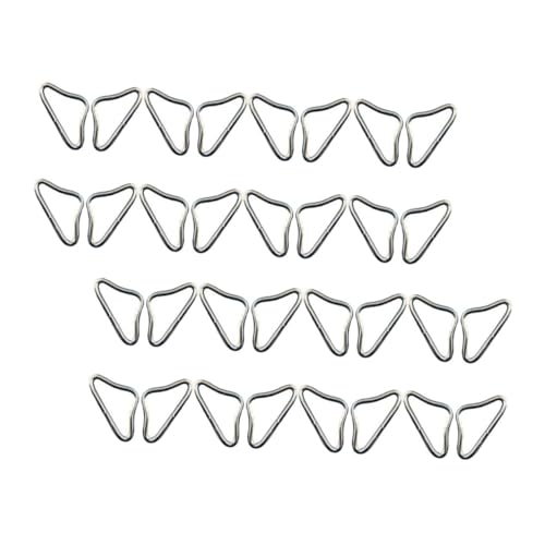 Mipcase 45pcs Triangle Buckle for Trampoline: Iron Triangle Rings for Trampoline Mats - Jumping Cloth Supply Outdoor Indoor Enhance Stability Safety