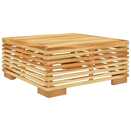 vidaXL Table Basse de Jardin Table d'Appoint Table Basse de Terrasse Meuble de Patio Extérieur 69,5x69,5x31 cm Bois Massif de Teck