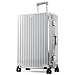 ALPHA CAMP Koffer Größe L Reisekoffer Leicht Hartschalenkoffer Polycarbonat 65L Luggage Suitcase mit Rollen TSA Schloss & Aluminium Rahmen Handgepäck 44 * 26.5 * 66cm Silber