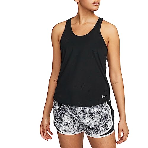 NIKE DX0133-010 W NK ONE DF Breathe STD Tank Vest Women's Black/White Size L