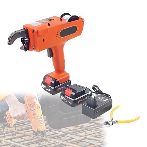 Máquina de atar barras de refuerzo de mano, herramienta automática de encuadernación de barras de acero para correas de metal eficientes y bridas de alambre, mejora el flujo de trabajo de construcción