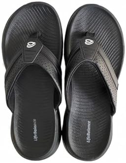 LifeBalance Comfortable Foot Massage Slipper with Arch Support for Pain Relief, Orthopedic Slippers