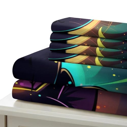 Ensemble de literie chat 3D parure housse de couette 140x200 taies d'oreiller
