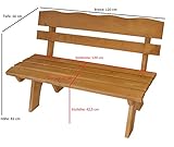 DEGAMO Gartenbank Freital 2-sitzer Massive Kiefer imprägniert - 4