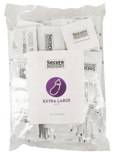 Préservatifs transparents 18 cm Secura extra large en boîte de 100 pièces pour un confort naturel