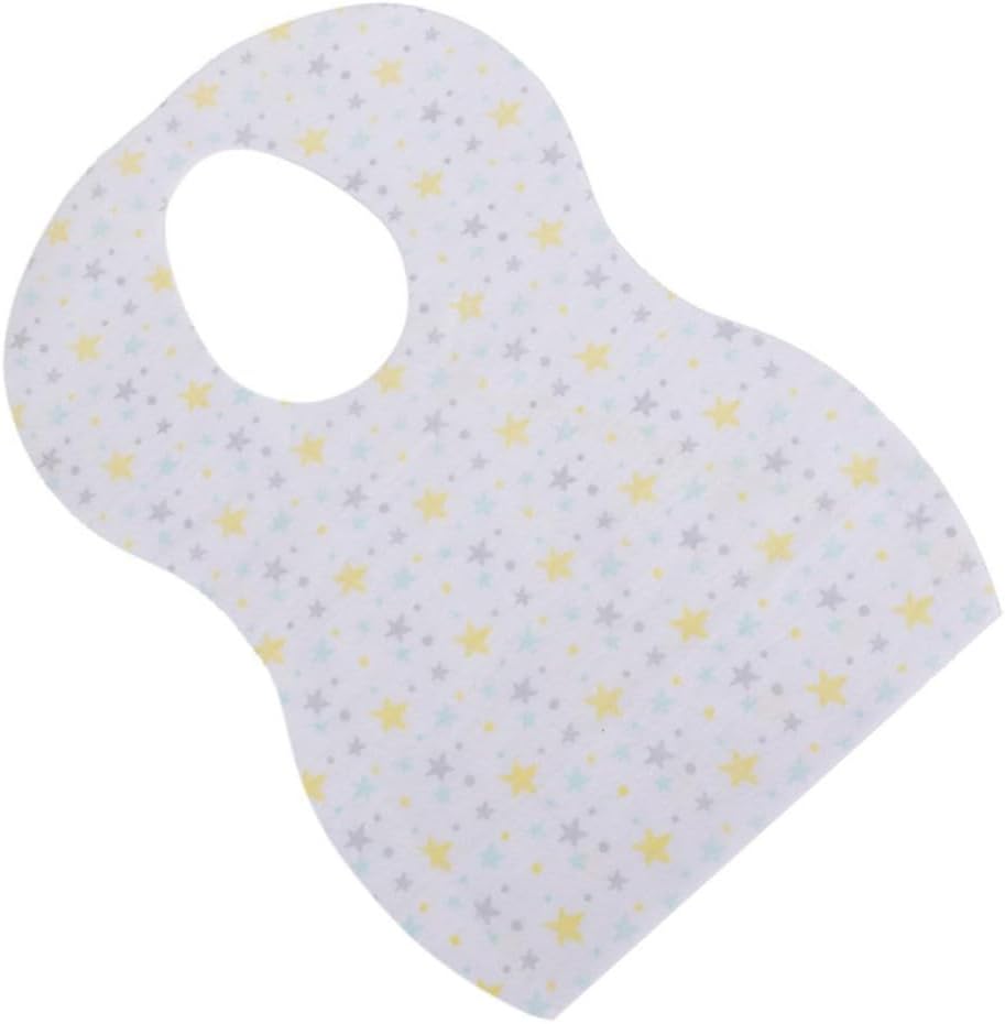 Milisten 20 Pieces Disposable Bibs Apron for Newborns, Waterproof Portable Feeding Bibs with Saliva Towel, Suitable for Travel and Mealtime Style