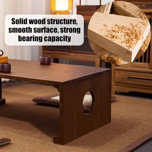 Table basse minimaliste pliante en bois pour optimiser les petits salons
