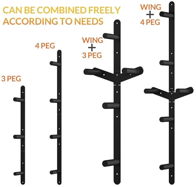 Weight Plate Storage Rack, Weight Plate Holder Wall Mounted Bumper Plate Storage for Home Gym, Fit 2 Olympic Plates