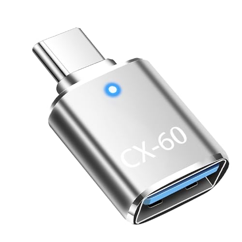Haoshilianfa マツダに適用 CX-60 専用 USB変換アダプタ type-cからusb変換 標準USB usbc 変換 OTG 急速充電 アダプター 充電器 高速データ転送 便利 コンパクト 軽量 持ち運び 車内充電(シルバー)