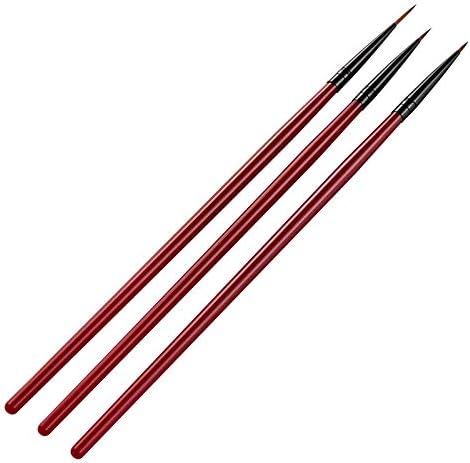 Nail Pens 3pcs/Set Line Drawing Pen Plastic Red Nail Art Painting Brush Thin Stripe DIY Design Manicure Tool 5/7/11mm for Nail Art