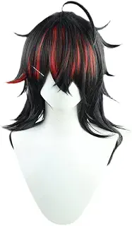 バーチャル YouTuber ヴォックス・アクマ Vox Akuma コスプレ ウィッグ 耐熱 コスチューム用小物 耐熱 かつら