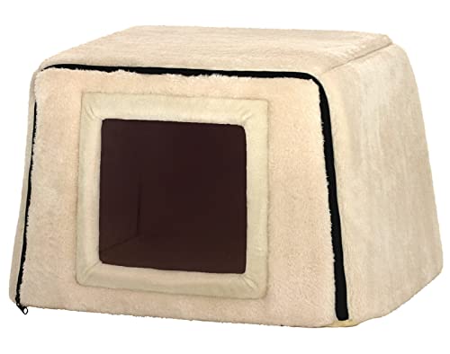 PetStyle 犬 猫 ベッド ハウス 2WAY ペットベッド ペットハウス キューブハウス 冬用 折りたたみ ドーム マット 猫ハウス 犬ハウス 室内 冬 ふわふわ 暖か おしゃれ Mサイズ (クリーム) PetStyle 犬 猫 ベッド ハウス 2WAY ペットベッド ペットハウス キューブハウス 冬用 折りたたみ ドーム マット 猫ハウス 犬ハウス 室内 冬 ふわふわ 暖か おしゃれ Mサイズ (クリーム)