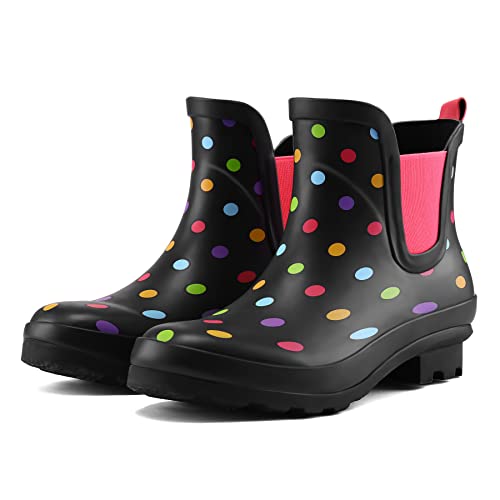 K Komforme Womens Short Rain Boots Waterproof Ankle Garden Boots, Anti-Slip Outdoor Work Shoes #TOP2