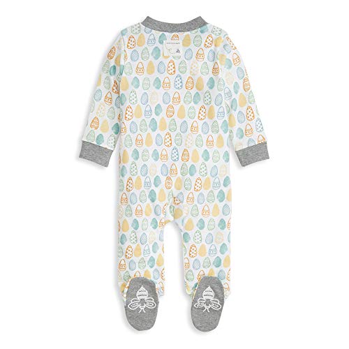 Image of Burt's Bees Baby unisex-baby Sleep & Play, Organic One-piece Romper-jumpsuit Pj, Zip Front Footed Pajama