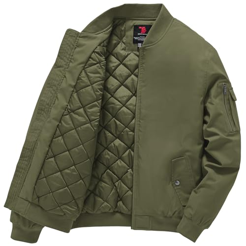 Gopune Men's Windproof Bomber Jacket Warm Water Resistant