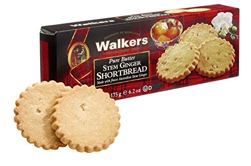 Walker's Shortbread Stem Ginger Cookies, Pure Butter Shortbread Cookies, 6.2 Oz Box (Pack Of 4) #TOP2