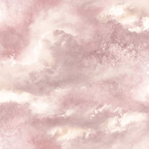 Arthouse Diamond Galaxy Pink Blush & Cream Cloud Wallpaper - Create a Space or Mystical Theme - Embedded with Sparkling Glitter for Extra Effect - Fabulous Pasted on a Ceiling 260006