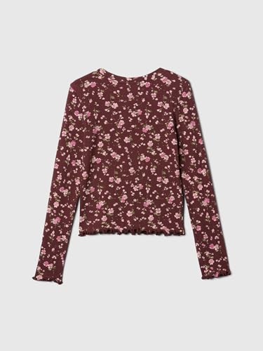 Image of Gap Girls' Long Sleeve Ribbed Tee
