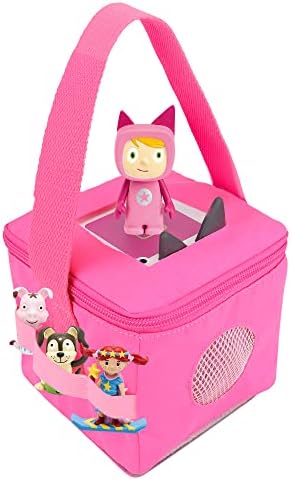 Bag for Tonies Characters and Toniebox, Gray Tote Bag for Tonies Figurines, Soft Carry Case for Creative Tonies, Storage Bag for Kids Audio Player