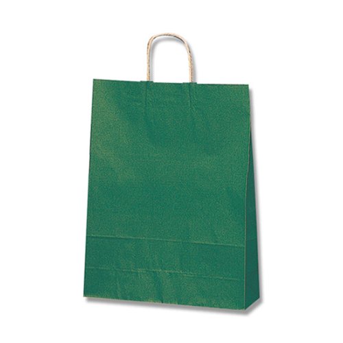 シモジマ ヘイコー 手提 紙袋 25CB 2才 未晒 クラフト グリーン 32x11.5x41cm 50枚 003201405