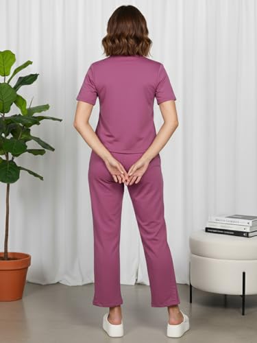 Image of CHKOKKO Women Jogging Suit Casual Summer Track Suit Co-Ord Set