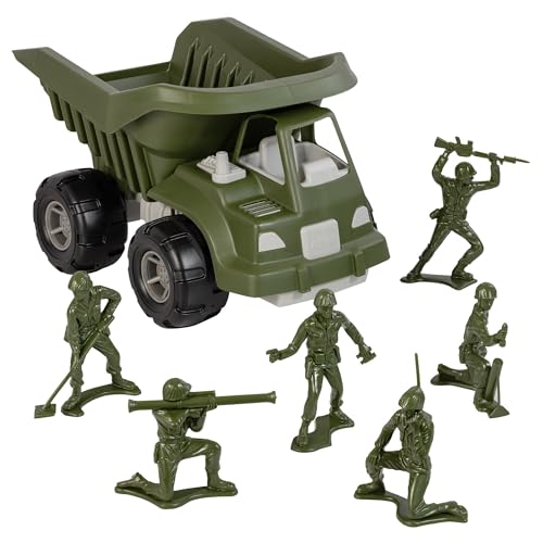 TimMee Big Military Dump Truck with Jumbo Army Men