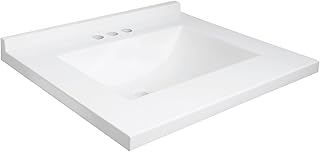 Design House 630210 Camilla Cultured Marble Vanity Top Single Bowl Sink ...