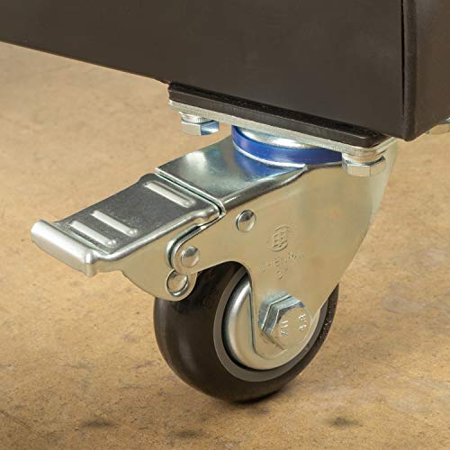 XMark Commercial Olympic Weight Plate Vertical Storage Tree, 750 lb Capacity, with Two Bar Holders and Transport Wheels - Thumbnail 6