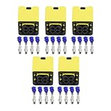 Swallowrain 5 Sätze 4 Pin Automobilsensor Steuerelemente Kabelbaumstecker mit Terminal 1-1418390-1 4p